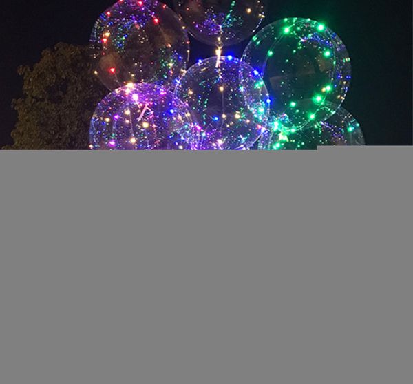 

светодиодные мигающие шары ночь свет строка загорается бобо мяч многоцветный украшения шар свадьба рождественская вечеринка декоративный под