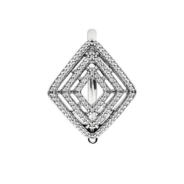 

pr20 geometric line prism women size 6-9 big brand 925s silver ring diamond sell single lover christmas gift pandor ring