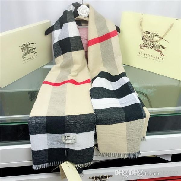 

scarf women and men two side black red silk wool blanket scarfs fashion flower scarves u8 burberry, Blue;gray