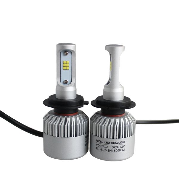 

h7 csp led headlight conversion kit 72w 8000lm lamp bulbs 6500k white