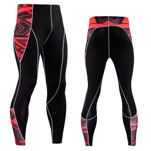 

men compression skinny leggings tight pants 2018 new man gyms fitness bodybuilding workout trousers jogger sweatpants wholesale, Black