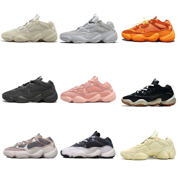 

with box 2019 wave runner 500 blush desert rat 500 super moon yellow running shoes kanye west mens women sneakers sports shoes