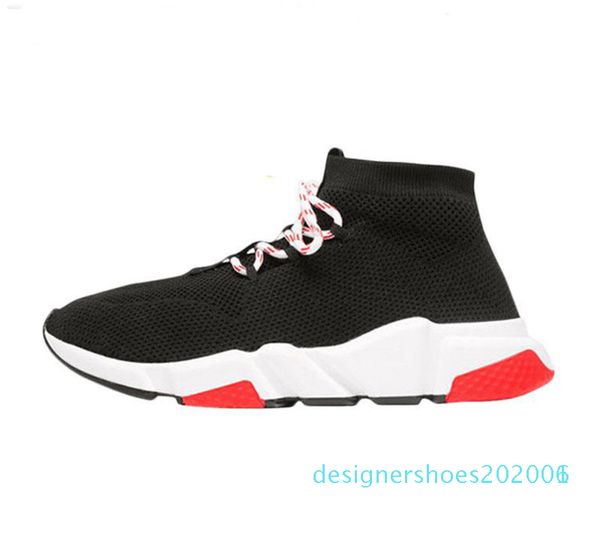 

fashion men womens designer shoes speed trainer platform luxury casual shoes sneakers triple socks red bule white flat sports sneakers d01, Black