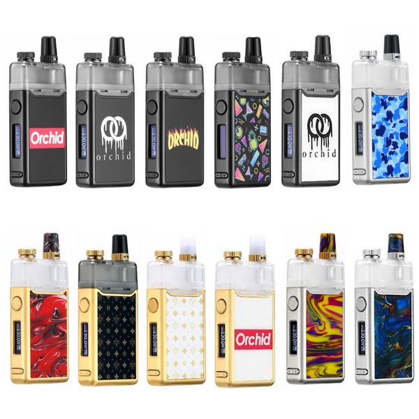 

Authentic Orchid IQS Pod Kit vaporizer 950mAh 3ml Pods cartridge 0.8ohm mesh coil top refilling Anti-leak for MTL DL vaping DHL