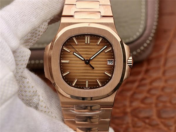 

watch nautilus 5711 steel king v2 version with cal.324 automatic chain movement men's watch, Slivery;brown