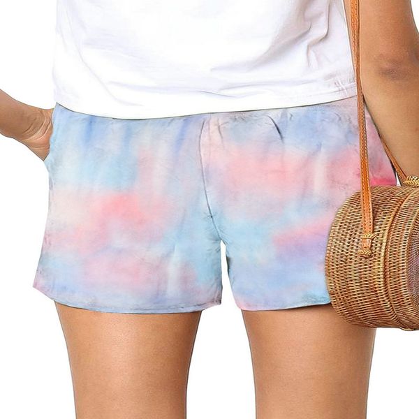 

пастель tie dye gradient узелок dye шорты высокой талией байкер шорты байкер pantalones cortos para mujer доступное плюс размер одежды fpvrd, White;black
