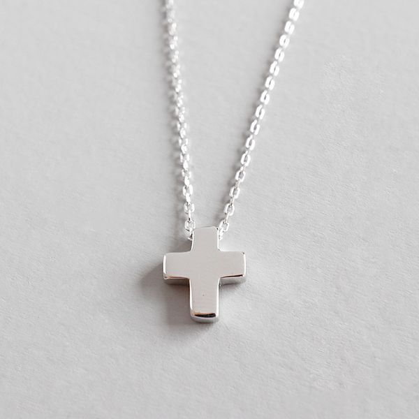 

real 925 sterling silver necklaces for women 2019 silver cross pendant necklaces for women chain necklace 925 jewelry