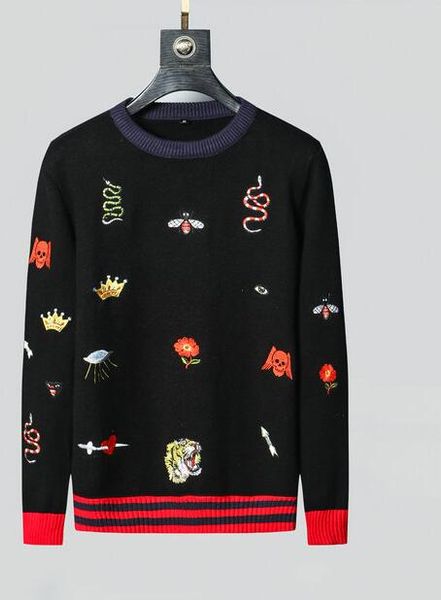 

Luxury de igner medu a weater men pullover weater floral nake embroidery knitwear winter pullover weat hirt men brand clothing, White;black