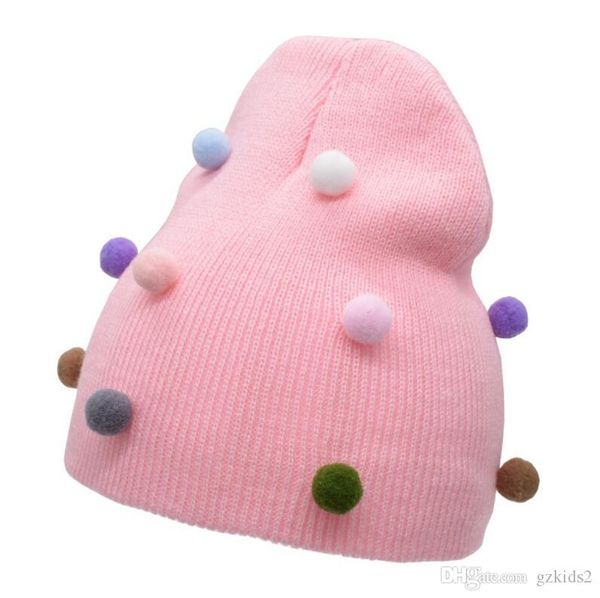 

knitted cap coloured velvet ball decorative cap elastic hat in autumn and winter warm wool cap, Yellow