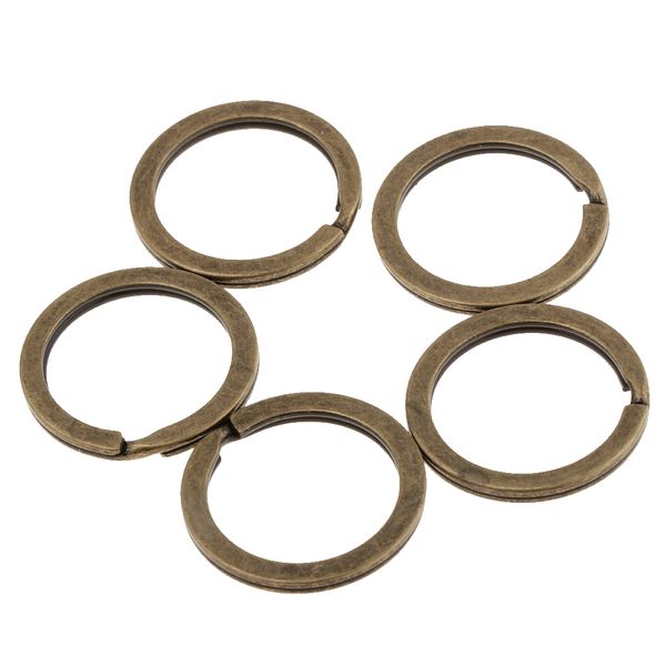 

50 piece wholesale flat o-ring split keychain keys holder arts 30mm round keyring findings, Silver