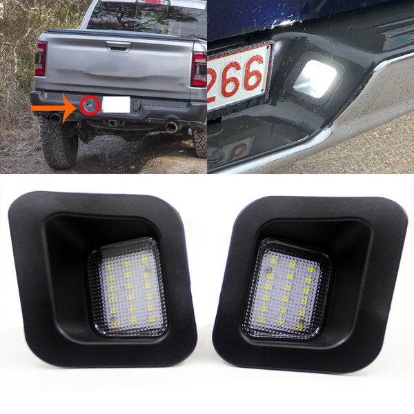

2pcs white car led license number plate lights direct oem replacement for dodge 1500 2500 3500 2003-2015 error free
