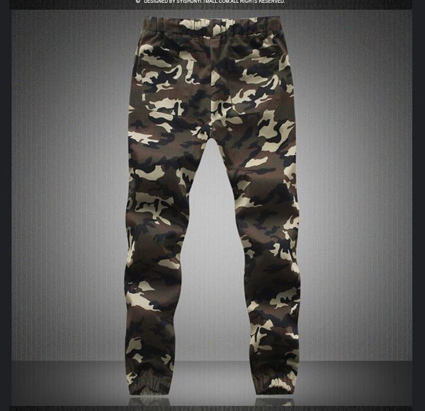 

fashion-2017 m-5x mens jogger autumn pencil harem pants men camouflage military pants loose comfortable cargo trousers camo joggers, Black