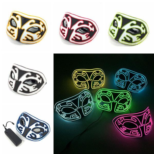

eva led halloween horror flash mask fox mask creative light dance party masquerade party decoration dhl an2637