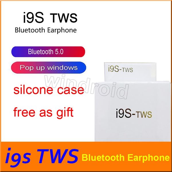 

i9 i9s tws earphone headphone with pop up window stereo tws earbuds for ios phone with charging box wireless bluetooth headphone