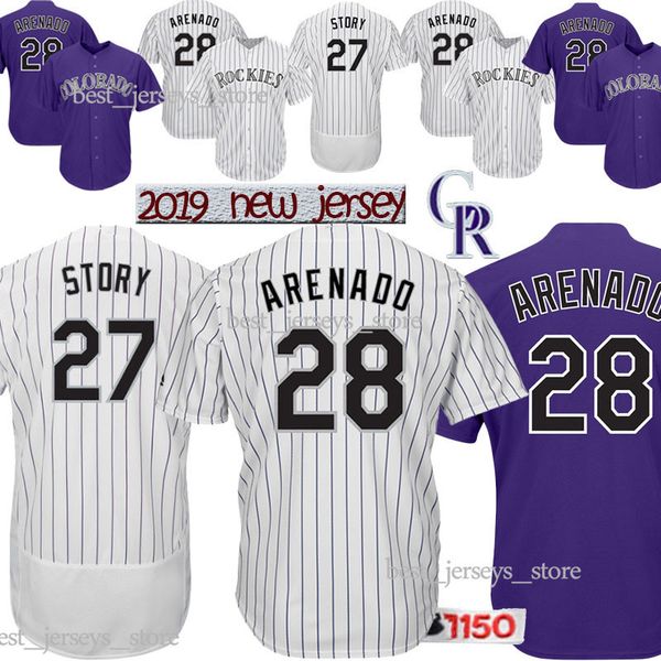

Colorado Baseball jerseys Rockies 28 Nolan Arenado 27 Trevor Story jersey 2018/19 New hot selling