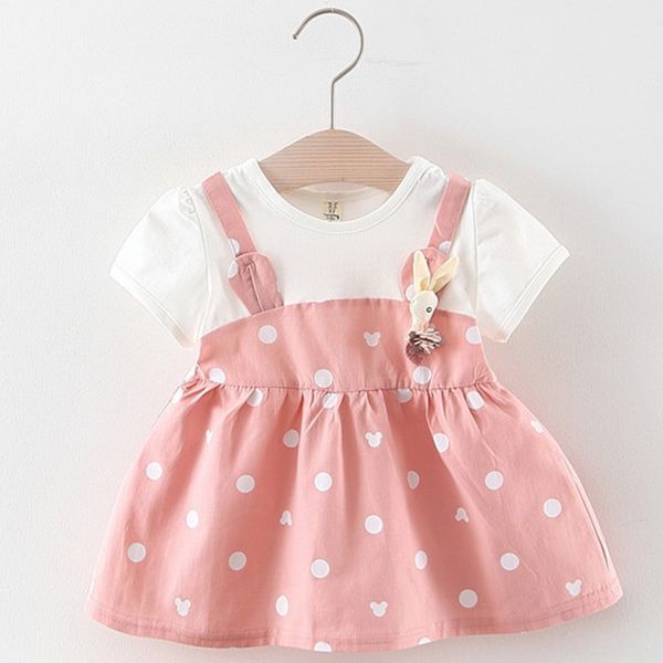 

baby girl dress summer soft cotton cute brooch newborn clothes set princess party birthday dress, Red;yellow