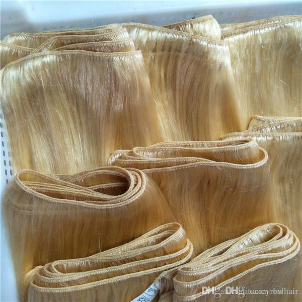 

elibess марка 100% человеческих волос девственницы бразильская блондин цвет 613 3шт lot, прямая волна 100г шт, бесплатная доставка, Black