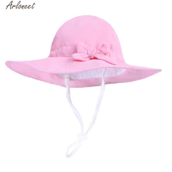 

wide brim girls hat beach baby girls sun hat cute bowknot toddler kids cap outdoor bucket 0-5y mar 12nd #, Yellow