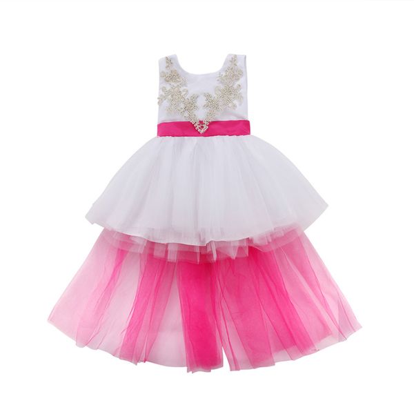 

New lace baby Girl clothes Fancy Flower Girl Dress Kids Baby Party Wedding Bridesmaid Gown Formal Dresses