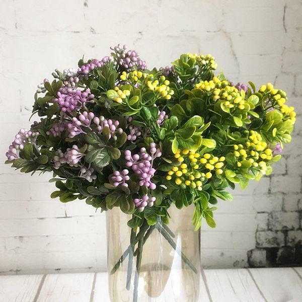 2019 Real Looking Berry Fruit Bouquet Artificial Flowers Plastic Fake Plants For Spring Home Wedding Decoration Fleur Artificielle From Haifoo 725