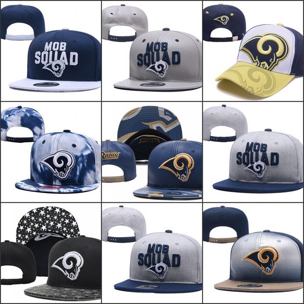 

2019 Лос-Анджелес Регулируемые шапки Бараны Вышивка Логотип команды Snapback All Team Wholeasl