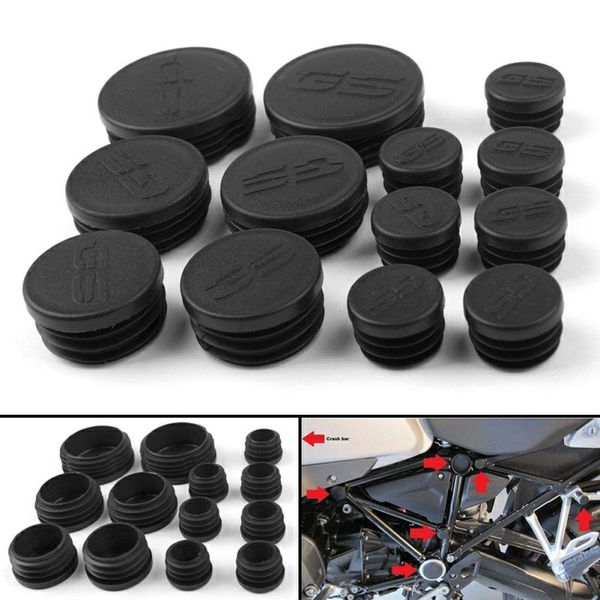 

motorcycle frame plug kit protector cover crash bar end caps decorative cover red