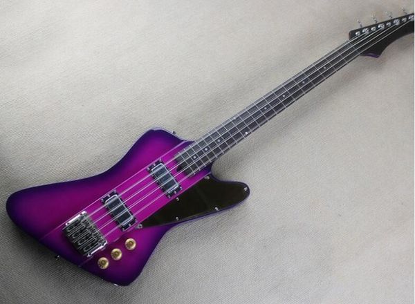 

thunder bird bass electric bass eight strings multi-string black shield violet, ing