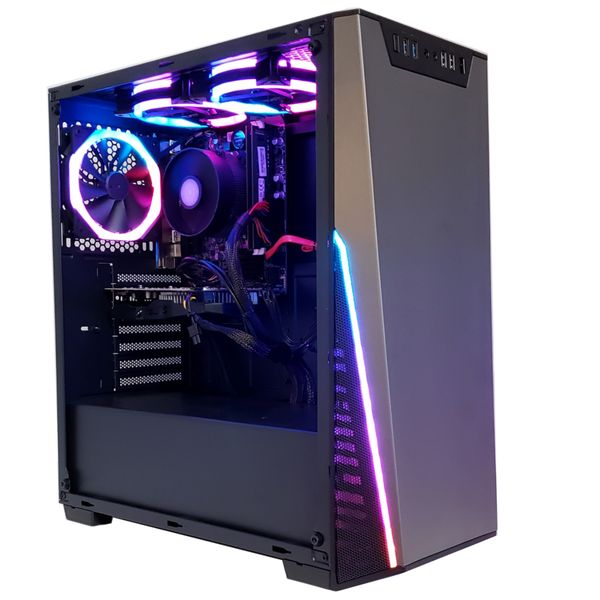 

Gaming pc de kcomputer quad core i5 8gb ram radeon rx 570 4gb win 10 rgb