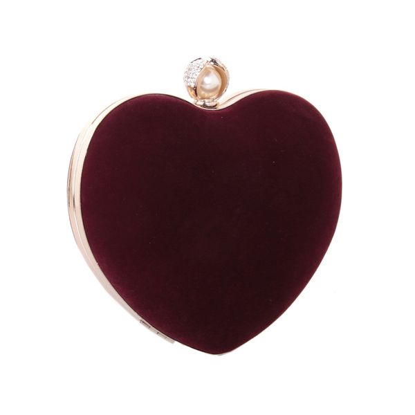 

luxury for women heart chain beaded accessory women evening bags metal clutches handbags messenger evening bags for party