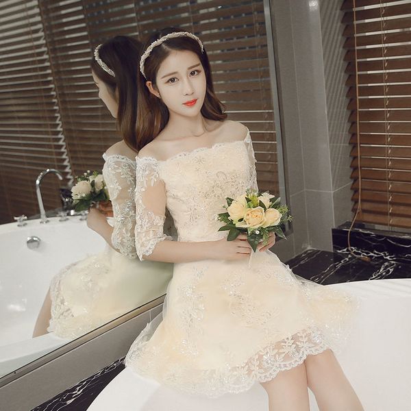 

one-shoulder champagne female chinese style dress sequins lace slim party dress evening improved qipao size s-3xl, Red