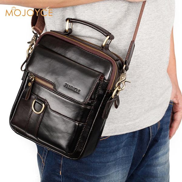 

men leather bag vintage messenger handbags man casual flap genuine leather business casual shoulder handbag crossbody bag