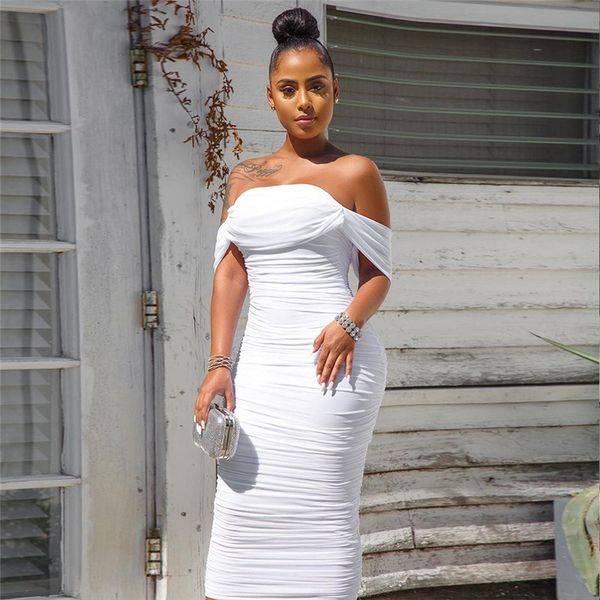 

strapless ruched hollow out women formal dresses backless sleeveless skinny dresses bodycon club dress hot, White;black