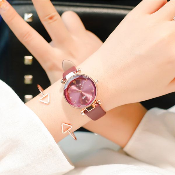 

2019 luxury exquisite chic women quartz watches bling gems diamond leather ladies dress casual wristwatches female leisure watch, Slivery;brown