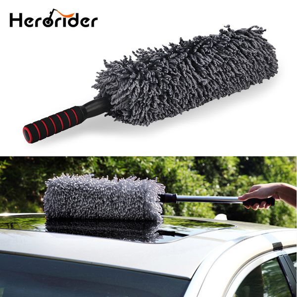 

auto microfiber car duster brush cleaning dirt dust clean brush universal car care tools polishing detailing towels cloths