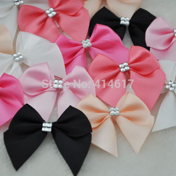 

20pc ribbon bows flower the rhinestone appliques sewing craft lots u pick a227