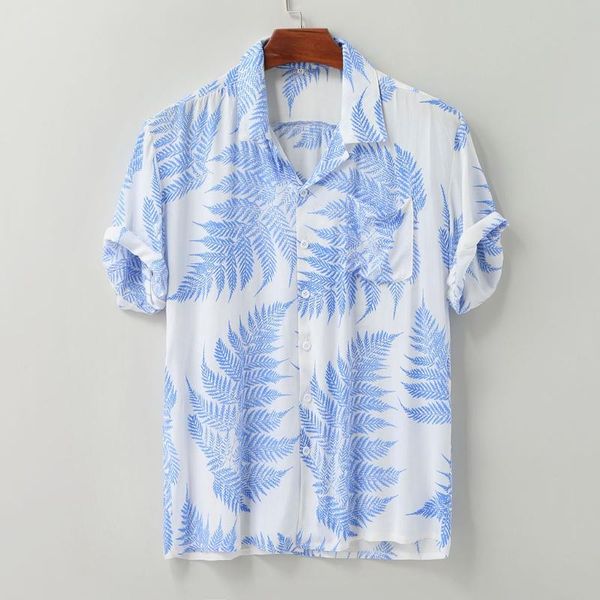 

men's shirts colorful summer short sleeve loose buttons hawaiian casual loose turn-down collar shirt camisas masculina plus size, White;black
