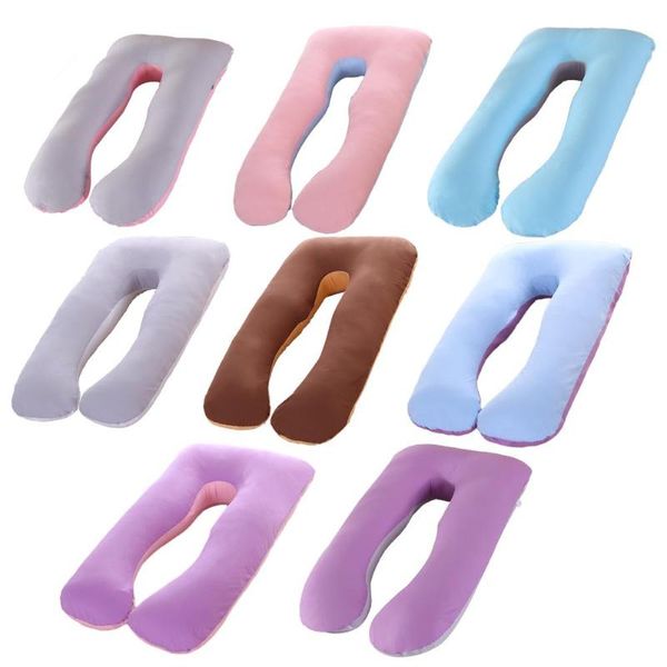 

splicing color u shaped pregnant women sleeping support pillow sleeper