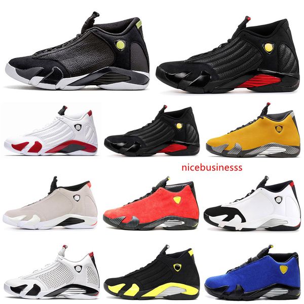 

reverse 14 14s men basketball shoes black toe candy cane desert sand last sthunder yellow mens trainer sports sneakers 7-13