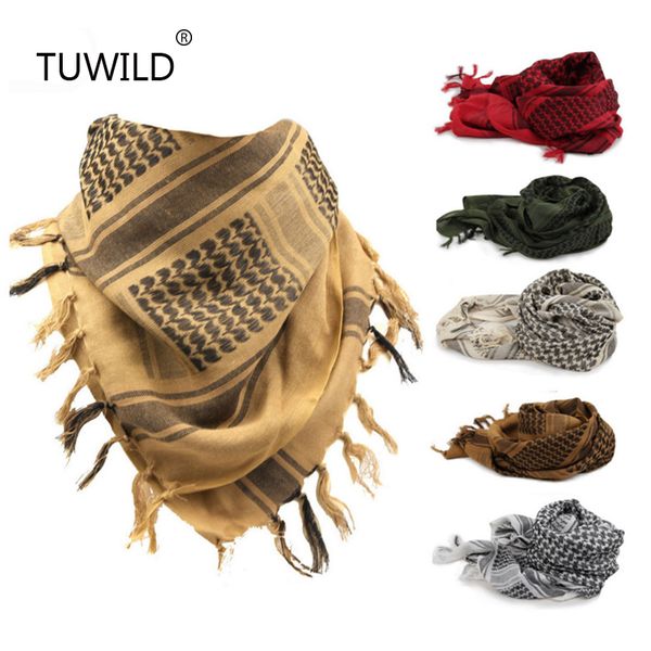 

thicken outdoor magic scarf cotton collar special forces soldier camouflage headscarf outdoor shawl arab square towel wind, Black