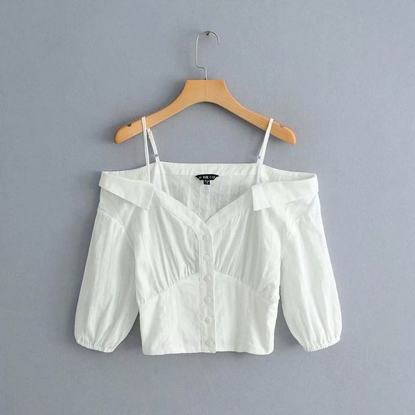 

popular new jxc50-9023 european and american fashionable open-shirt, White