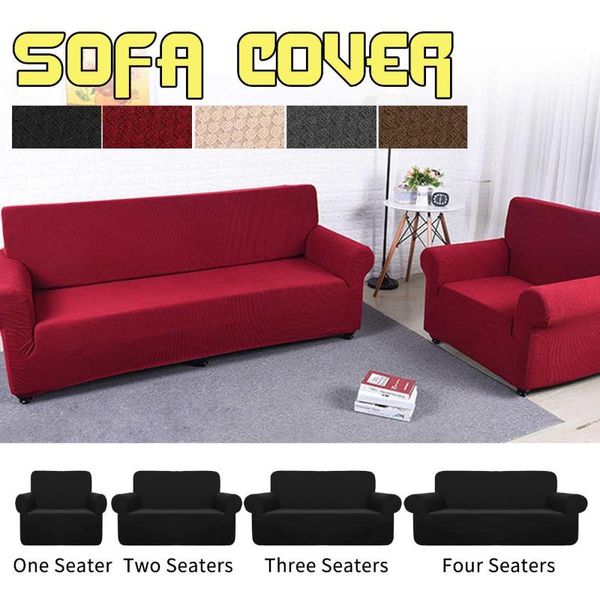 

solid color sofa cover stretch seat couch covers 1/2/3/4 seater sofa couch cover elastic spandex loveseat funiture slipcovers