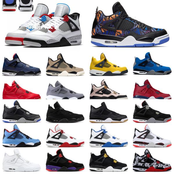 

new what the 4 4s mens jumpman basketball shoes rush violet loyal blue cool grey silt red trainers athletic sports sneakers size 40-47