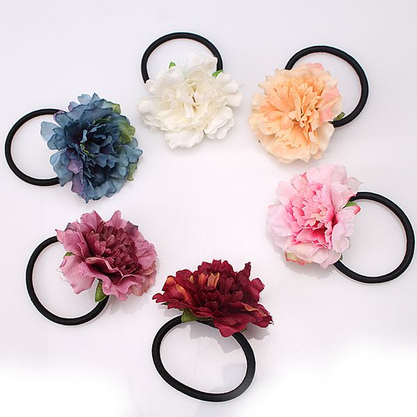 

classic flower elastic hair band for women girls cute hair accessories ties rubber band gum for scrunchy