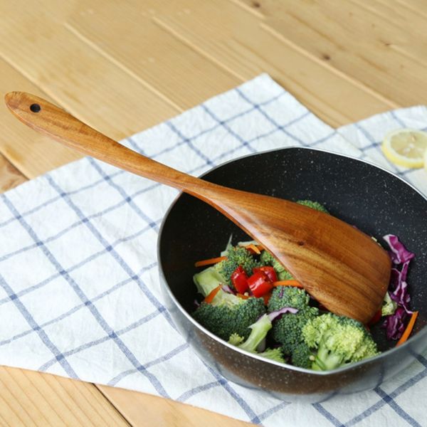 

горячие продажи лот деревянной ложка бамбук кухня готовит utensil инструмент суп чайной catering детей ложок кухонную утварь для рисового су