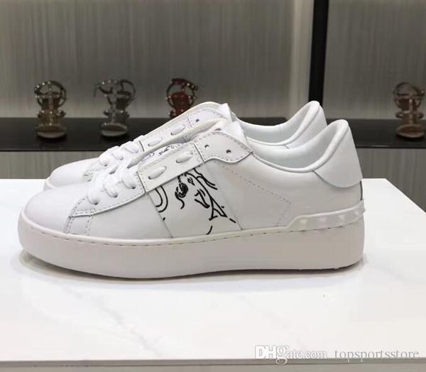 

Comfort Casual Shoes Women Men Brand Rivets Flats Shoes Weaving Leather Patchwork Trendy Casual Shoes Studded Sports Skateboarding Tennis