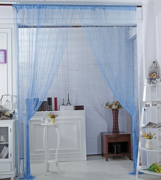 

string door curtain silver ribbon room divider window panel fringe tassel string window door backdrop blind panel tassels