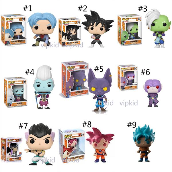 

23 Стиль Funko POP Dragon Ball Z игрушки Новые аниме Супер Saiya Сон Гоку Вегета IV Frieza Beerus ПВХ куклы Подарки игрушки B1