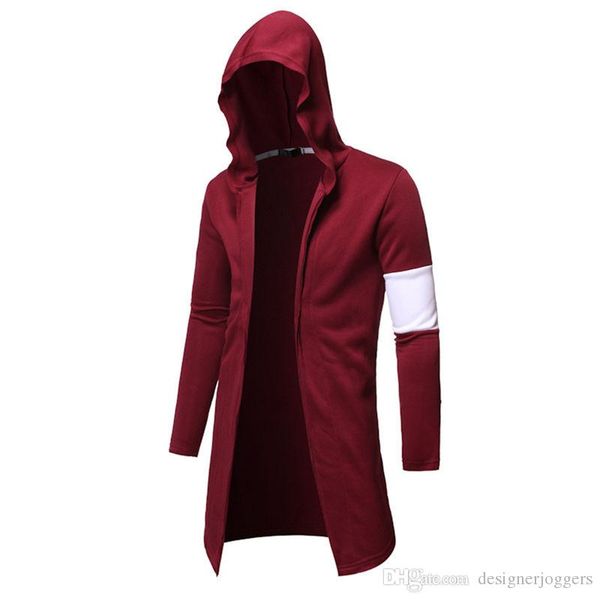 

мужская мода новый дизайнер куртки zipper contrast color мужские hoodie куртки горячие стиль мужские повседневные куртки, Black