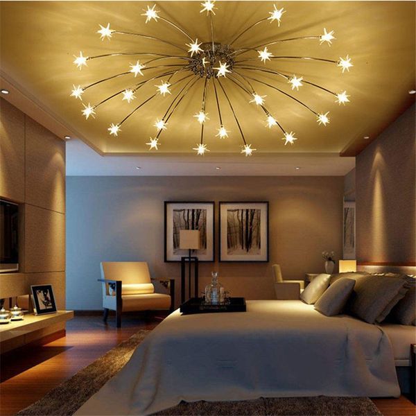 2019 Modern Led Ceiling Light Ice Flower Glass Pendant Light Bedroom Kitchen Children Room Ceiling Lamp Sky Star Pendant Lights Lighting Fixtures From