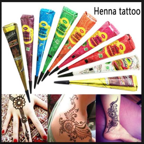 Acheter Coller Tatouage Henné Creambeauty Femmes Doigt Crème Pour Le Corps Peinture Bricolage Dessin Temporaire Pour Tatouage Stencil Nouveau De